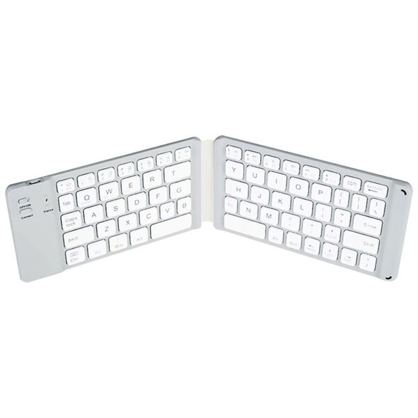 Πληκτρολόγιο No brand K018, Foldable, Bluetooth, Λευκο - 6180