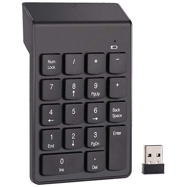 Πληκτρολόγιο No brand K1, Num pad, Wireless, Μαυρο - 6184