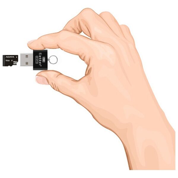 Card reader Earldom ET-OT25, Micro SD, Black - 11045