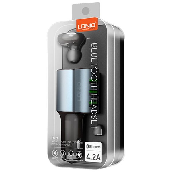 Φορτιστής αυτοκινήτου + Bluetooth handsfree LDNIO CM21, 2in1, 5V 4.2A, Μαύρο - 14751
