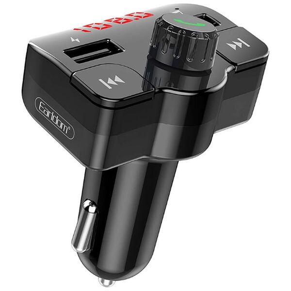 Μεταδότης FM Earldom ЕТ-M43, Bluetooth, USB, 5V/2.4A, Μαυρο - 17389