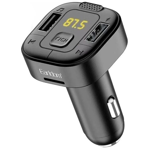 Μεταδότης FM Earldom ЕТ-M76, Bluetooth, USB, Micro SD, 2.4A, Μαυρο - 17719