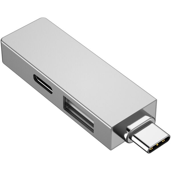 USB hub WiWu T02 Pro, Type-C, 3 θύρες, USB 3.0, Γκρί - 17755