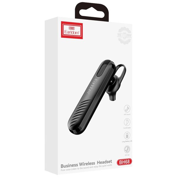 Bluetooth handsfree Earldom ET-BH68, Μαυρο - 20607