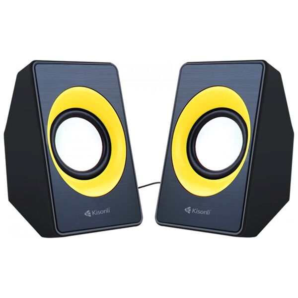 Ηχεία, Kisonli, A-303, 2x3W, USB, Διαφορετικά χρώματα - 22086