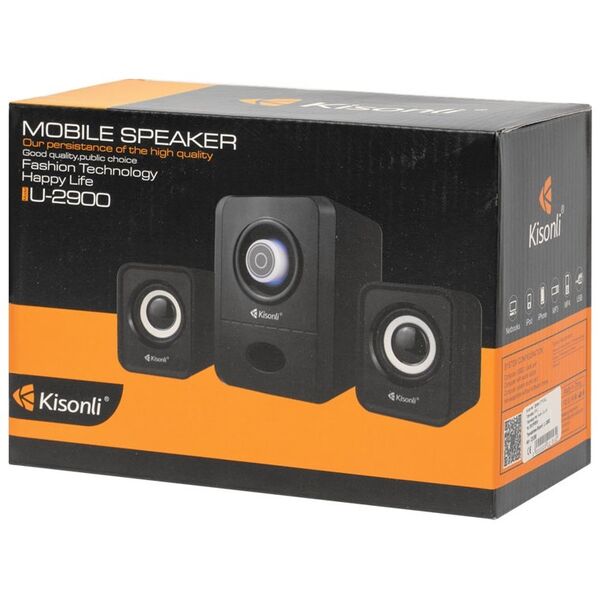 Ηχεία Kisonli U-2900, 5W+2x3W, USB, Μαυρο - 22153