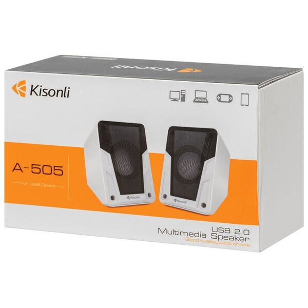 Ηχεία Kisonli A-505, 2x3W, USB, Διαφορετικα χρωματα - 22159