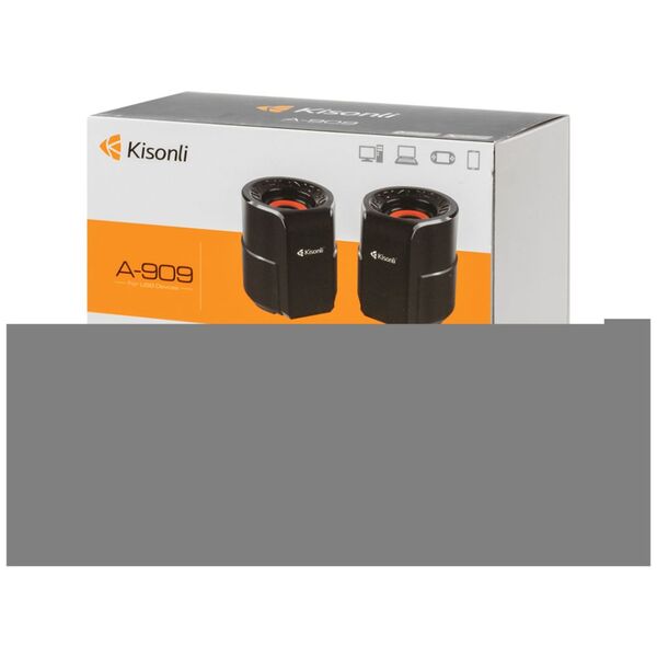 Ηχεία Kisonli A-909, 2x3W, USB, Μαυρο - 22160