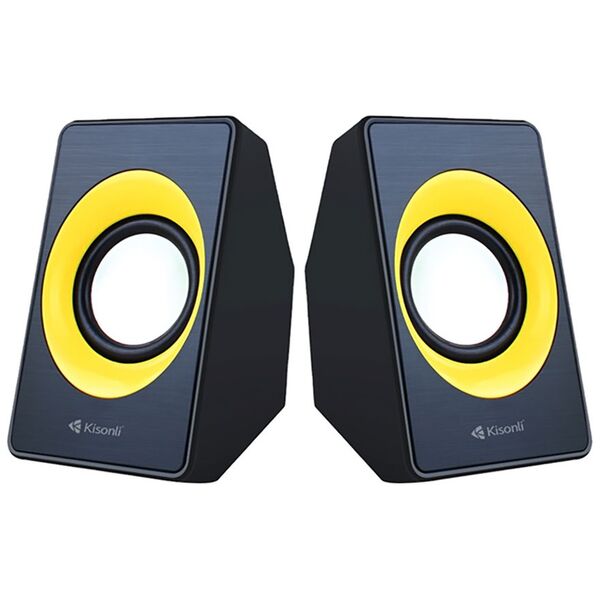 Ηχεία Kisonli A-303, 2x3W, USB, Διαφορετικα χρωματα - 22161