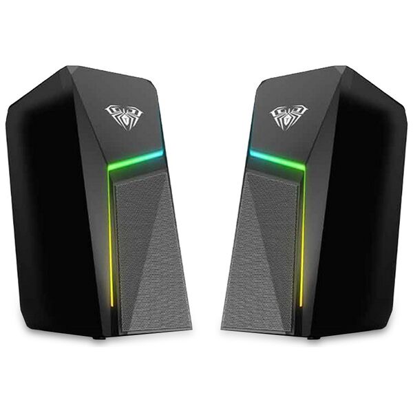 Ηχεία Aula N-521, 2x3W, USB, RGB, Μαυρο - 22181