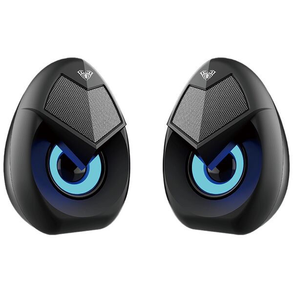 Ηχεία Aula N-69, 2x3W, USB, RGB, Μαυρο - 22183