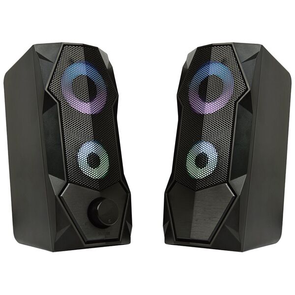 Ηχεία Aula N-301, 2x3W, USB, RGB, Μαυρο - 22185