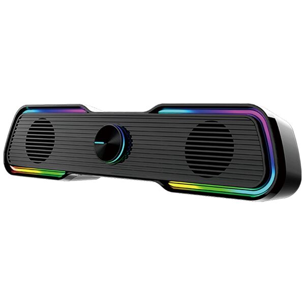 Ηχεία Aula N-169B, 2x3W, USB, RGB, Μαυρο - 22187