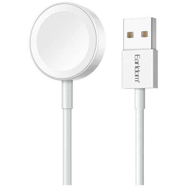 Wireless charging cable Earldom ET-WC21, For Apple Watch, 5V/0.35A, 1.0m, White - 40236
