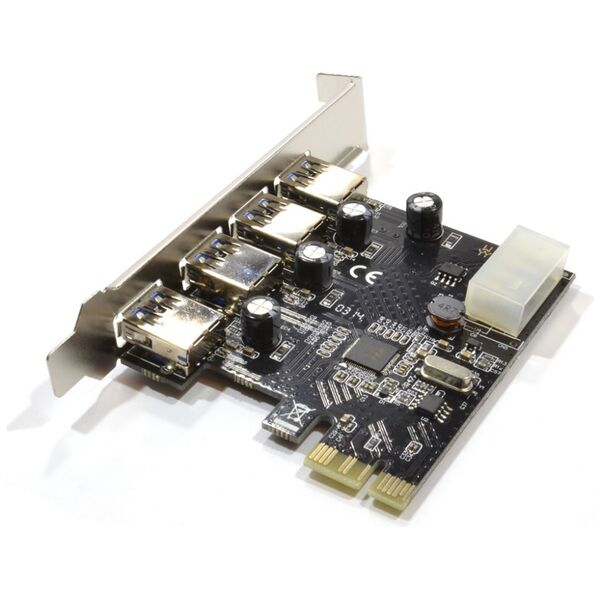 κάρτα για τον υπολογιστή PCI-E to USB 3.0 4 port,No Brand -17472