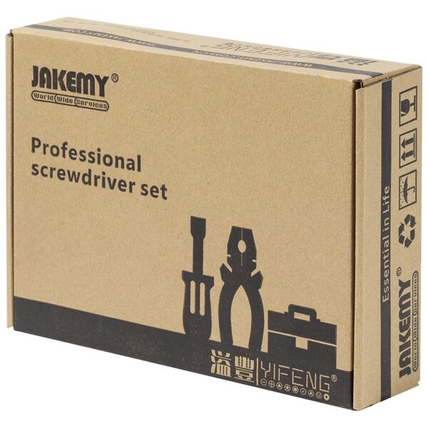 Precision screwdriver set Jakemy JM-6111, 69in1, CR-V, Steel, Orange - 17632