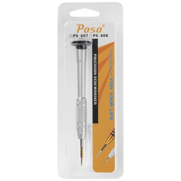 Screwdriver Poso PS-607, Pentalobe 1.2 x 25mm, S2, Silver - 17633