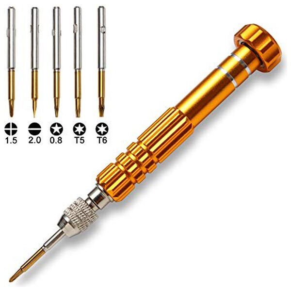 Precision screwdriver set Poso PS-6688, 6in1, Steel, Orange - 17635