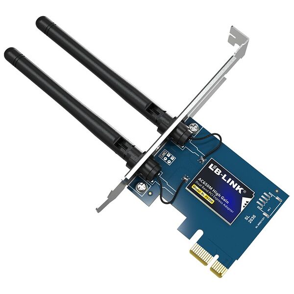 Ασύρματος προσαρμογέας LB-LINK BL-P650H, PCI-E, 650Mbps, 2.4/5Ghz, 2 x 6dBi, Μπλε - 19048