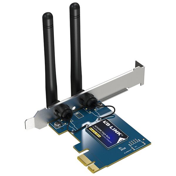 Ασύρματος προσαρμογέας LB-LINK BL-P650H, PCI-E, 650Mbps, 2.4/5Ghz, 2 x 6dBi, Μπλε - 19048