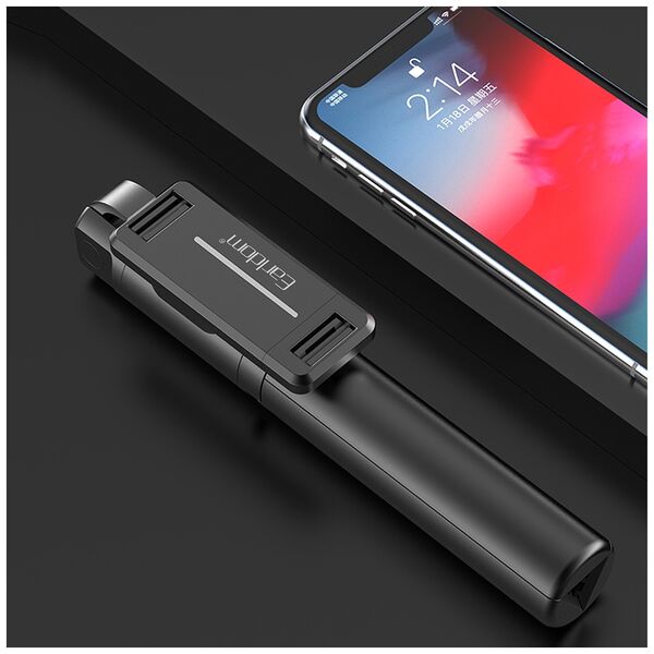 Selfie stick Earldom ET-ZP23, Bluetooth, 75cm, Μαυρο - 40229