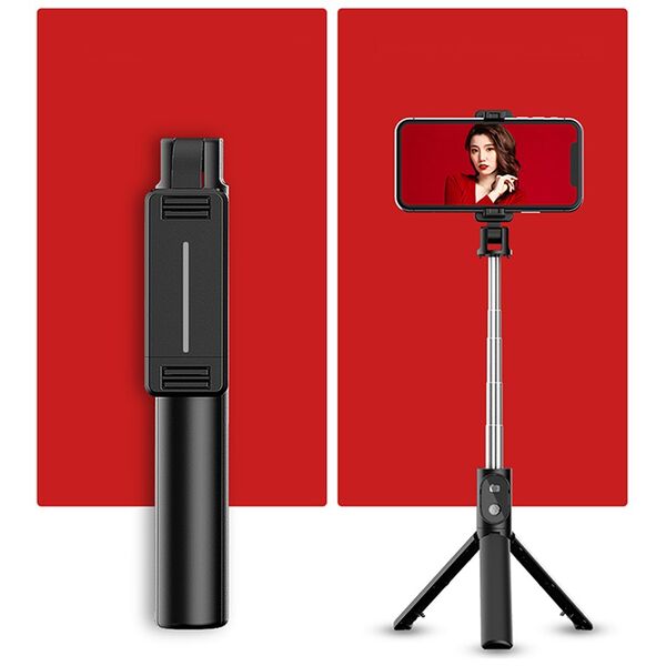 Selfie stick Earldom ET-ZP23, Bluetooth, 75cm, Μαυρο - 40229