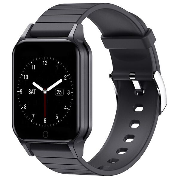 Smartwatch No brand T96, 33mm, Bluetooth, IP67, Μαυρο - 73033
