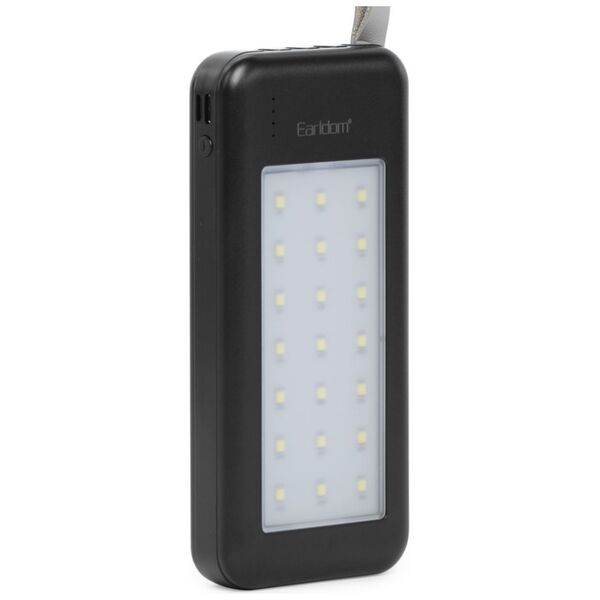 Φορητός Φορτιστής Earldom ET-PB48, 10000mAh, Φακός LED, Μαυρο - 87059