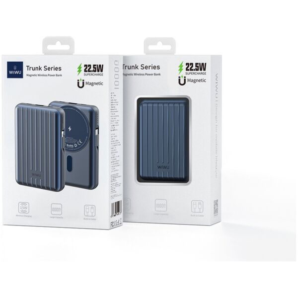 Φορητός Φορτιστής WiWu PP03, 10000mAh, 22.5W, Qi, MagSafe, Διαφορετικα χρωματα - 87083