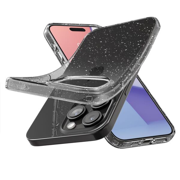 Spigen Huse pentru iPhone 15 Pro Max - Spigen Liquid Crystal Glitter - Crystal Quartz 8809896749084 έως 12 άτοκες Δόσεις