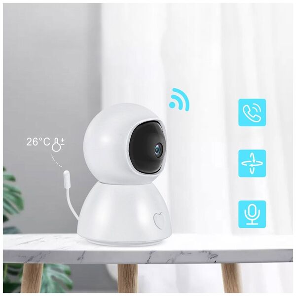 Smart security camera No brand PST-BM289, Babyphone, 2.0Mp, Indoor, Wi-Fi, Tuya Smart, White - 91026