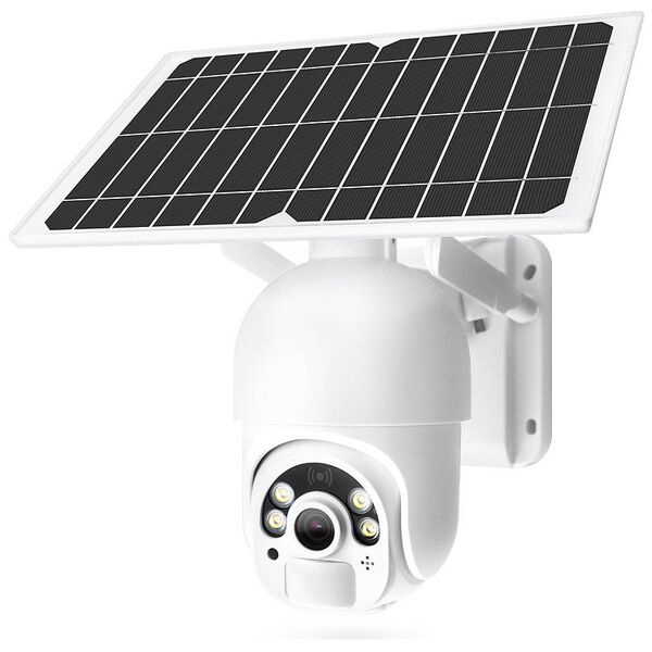 Smart security camera No brand PST-S20-WiFi, 2.0Mp, PTZ, Solar panel, Outdoor, Wi-Fi, Tuya Smart, White - 91033