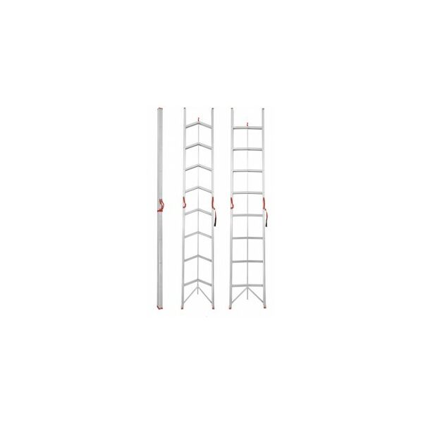 Inox Kiss LAD911 Αναδιπλούμενη Σκάλα Αλουμινίου 3.58m 11 Σκαλιά έως 12 άτοκες Δόσεις