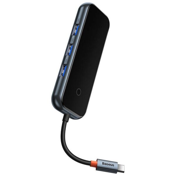 Baseus Hub 4in1 Baseus AcmeJoy Series USB-C to 3xUSB 3.0 + USB-C PD (dark grey) 037755 6932172613891 WKJZ010013 έως και 12 άτοκες δόσεις
