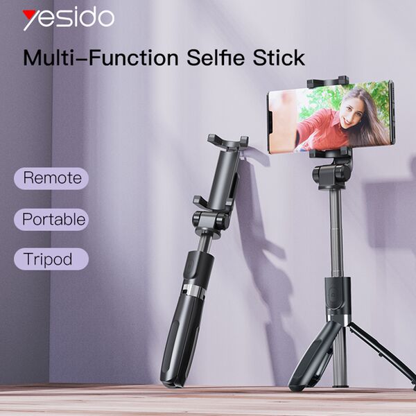 Yesido Yesido - Selfie Stick (SF11) - Stable, with Tripod, Telescopic, Remote Controller, Foldable - Black  έως 12 άτοκες Δόσεις