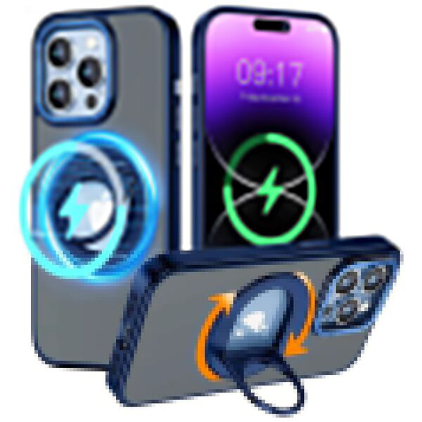 Techsuit Husa pentru Samsung Galaxy S24 Plus - Techsuit MagSafe Ghost Holder Series - Matte Blue 5949419078024 έως 12 άτοκες Δόσεις
