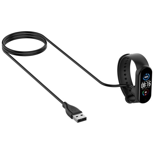 Techsuit Incarcator pentru Xiaomi Mi Band 5/6/7, USB, 3.5W, 1m - Techsuit (TXC1) - Black 5949419077218 έως 12 άτοκες Δόσεις
