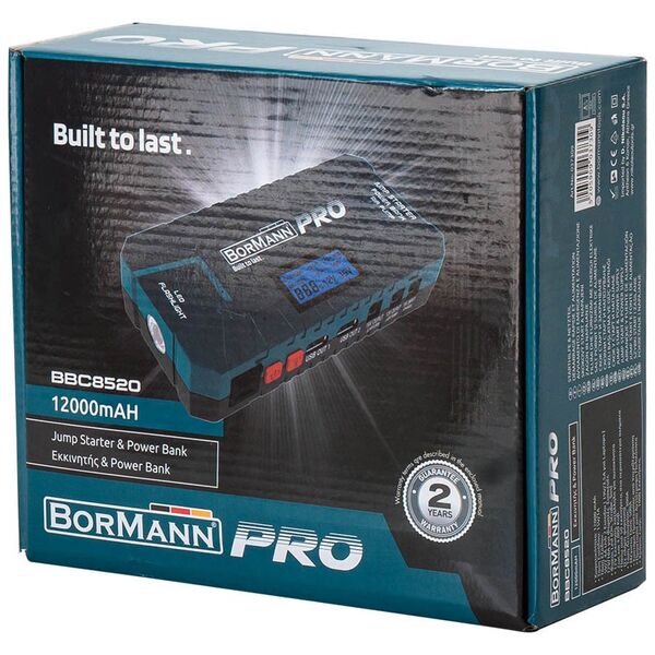 Bormann pro Bbc8520 Εκκινητης & Power Bank 12000mah/500α 037309 έως 12 Άτοκες Δόσεις