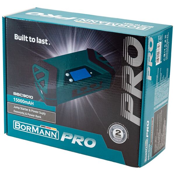 Bormann pro Bbc9010 Εκκινητης & Power Bank 15000mah/600α 037316 έως 12 Άτοκες Δόσεις
