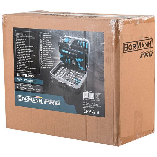 Bormann pro Bht5210 Εργαλεια σετ 132τμχ cr-v σε Τροχηλατη Βαλιτσα abs 035800 έως 12 Άτοκες Δόσεις