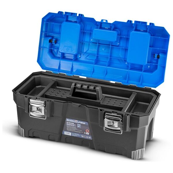 Bormann pro Btb3318 Εργαλειοθηκη Χειρος Πλαστικη "lion", Λαβη Αλουμινιου,μεταλλικο Κουμπωμα με Κλειδωμα &Ταμπακερα,67,6x 054337 έως 12 Άτοκες Δόσεις