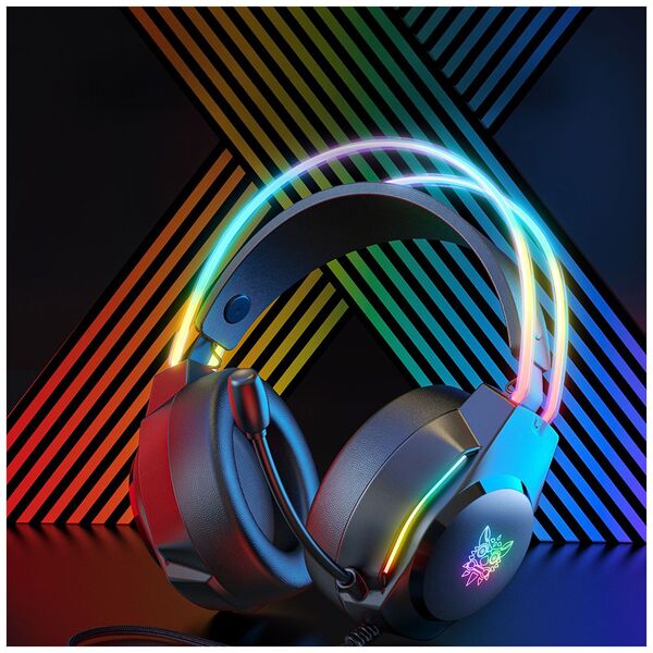 Ακουστικά Onikuma X26, Για PC, Μικρόφωνο, 3.5mm, USB, Μαύρο - 20744 έως 12 άτοκες Δόσεις