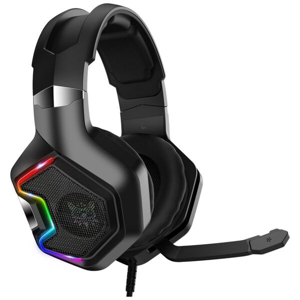 Ακουστικά Onikuma K10, Για PC, Μικρόφωνο, 3.5mm, USB, Μαύρο - 20745 έως 12 άτοκες Δόσεις
