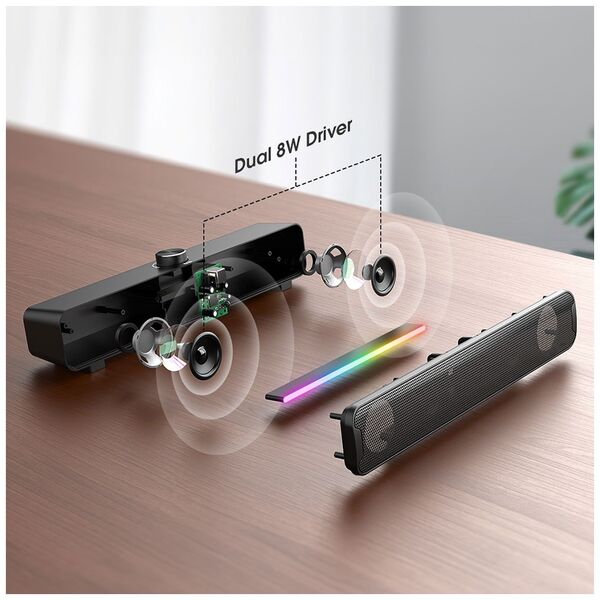 Ηχεία Onikuma L16, 2x5W, USB, RGB, Μαυρο - 22218 έως 12 άτοκες Δόσεις