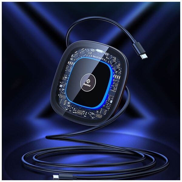 Ασύρματο φορτιστή Remax Walking RP-W76, Qi, 15W, Μαυρο - 40328 έως 12 άτοκες Δόσεις