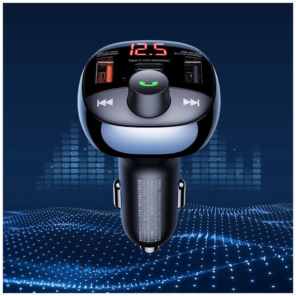 Μεταδότης Remax Lodi RCC331, Bluetooth, 54.5W, Μαυρο - 40339 έως 12 άτοκες Δόσεις