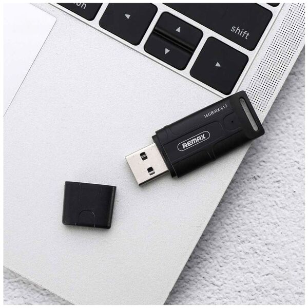 Μνήμη USB Remax RX-813, 16GB, USB 2.0, Μαυρο - 62053 έως 12 άτοκες Δόσεις