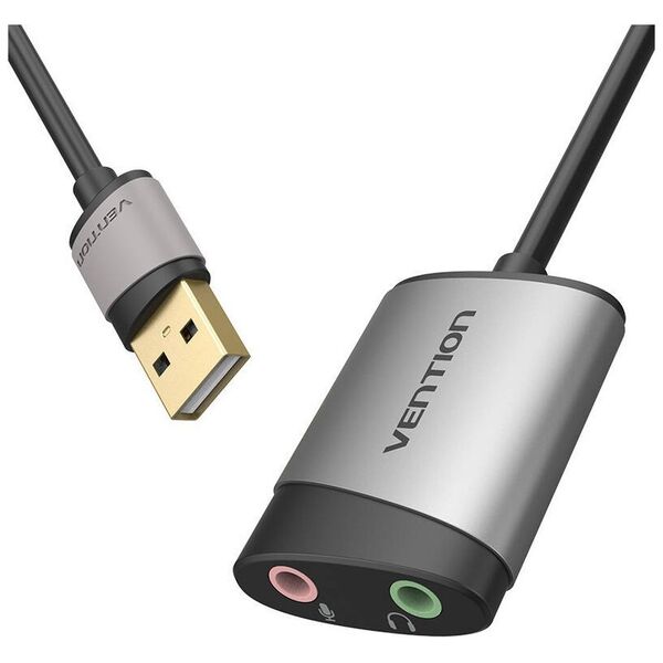 Vention External USB Sound Card 0.15m Vention CDKHB (gray) 056491 6922794739895 CDKHB έως και 12 άτοκες δόσεις