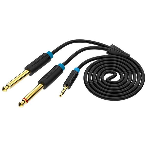 Vention Vention BACBJ Male TRS 3.5mm to 2x Male 6.35mm Audio Cable 5m Black 056186 6922794728615 BACBJ έως και 12 άτοκες δόσεις