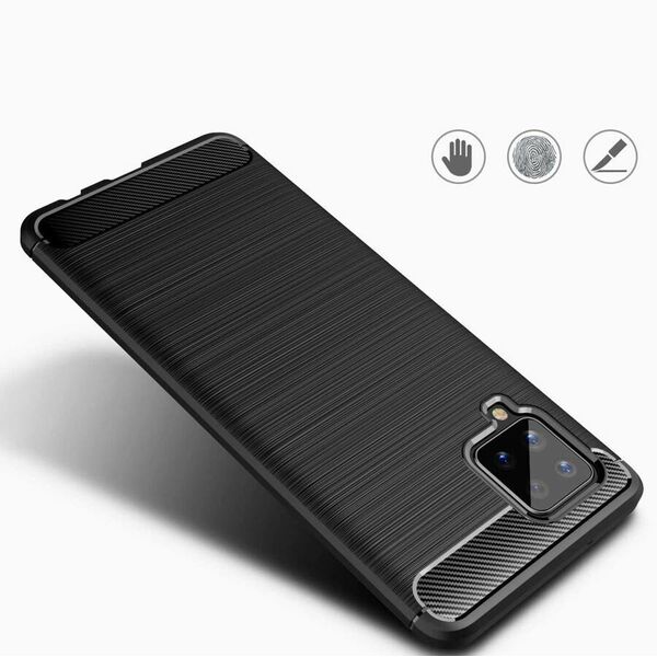 Carbon Case Flexible Cover TPU Case for Samsung Galaxy A42 5G blue 9111201916104